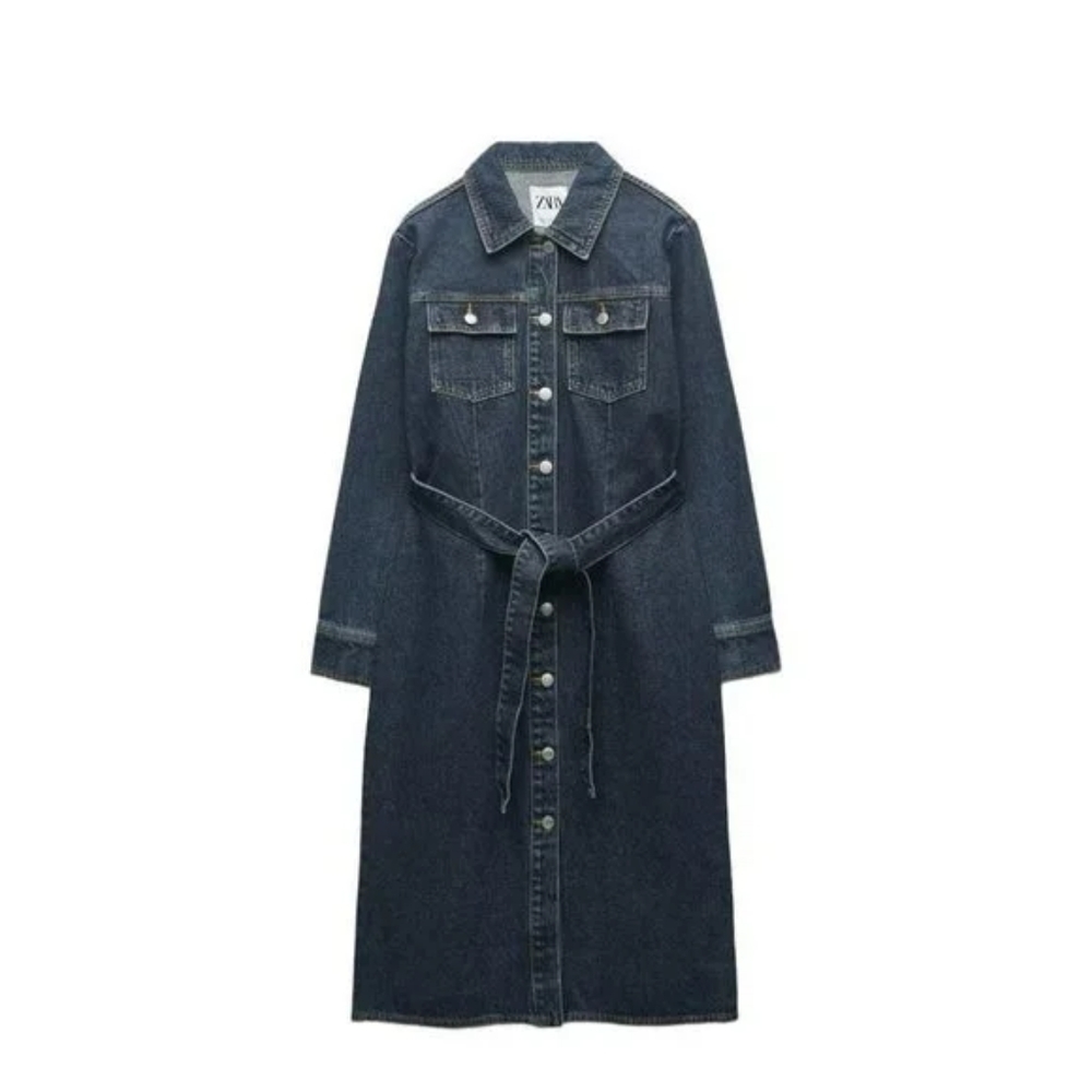 Zara robe mi-longue en jean